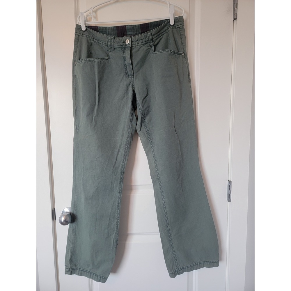 Alpine Pro Womens Sage Green Cotton Straight Leg Outdoor Hiking Pants Size M 42